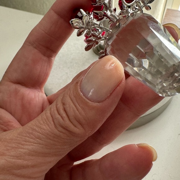 Swarovski six (6) Red Roses in Vase Mini Crystal Trinket Rose Bouquet Authentic - Picture 7 of 9